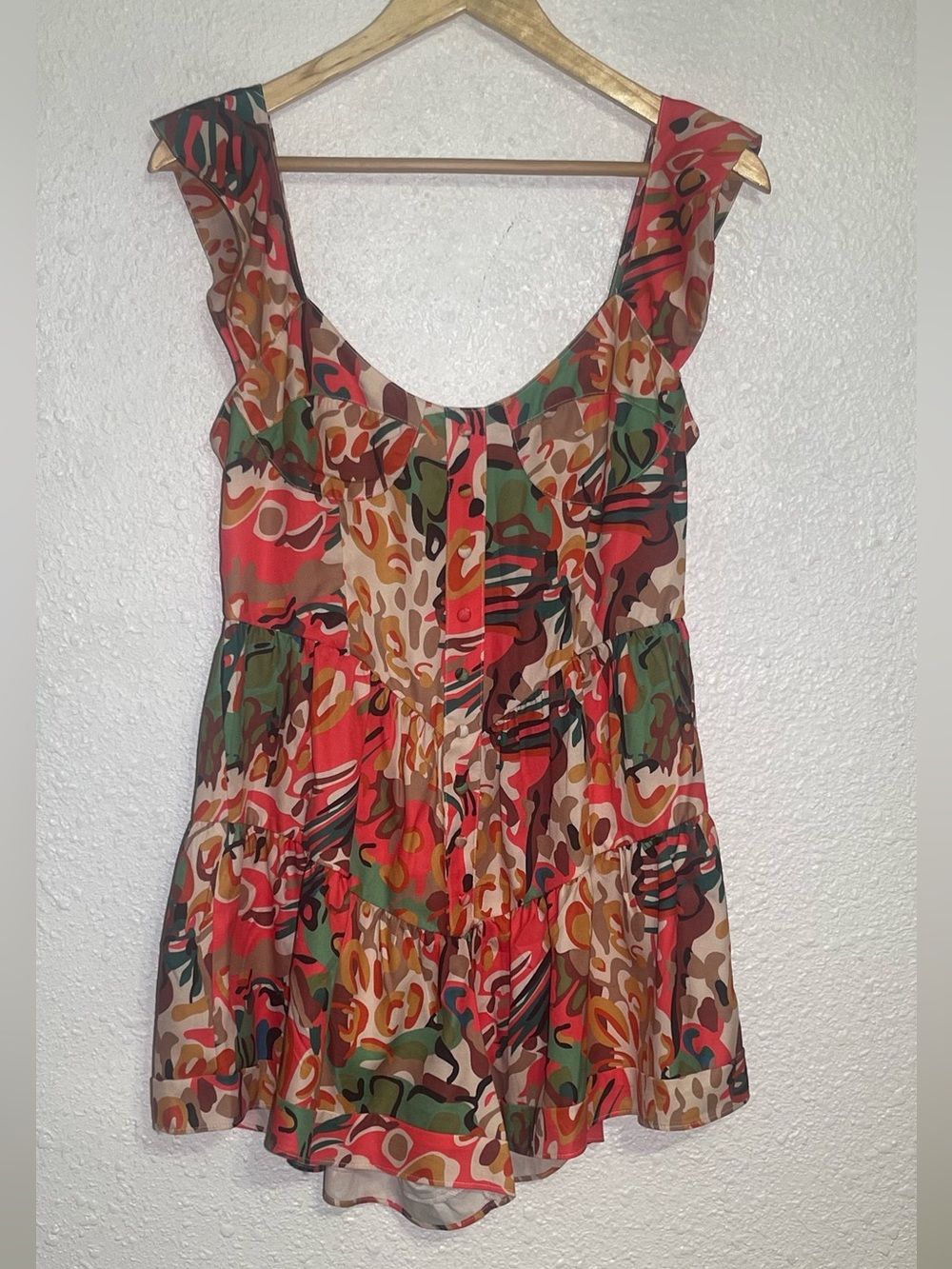 Commence women’s floral short jumpsuit size medium